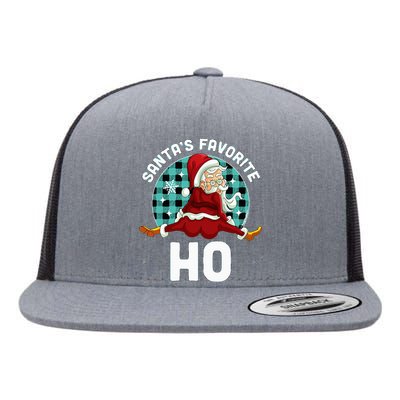 Santa's Favorite Ho  Xmas Naughty Santa Christmas Pajama Flat Bill Trucker Hat