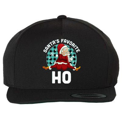 Santa's Favorite Ho  Xmas Naughty Santa Christmas Pajama Wool Snapback Cap