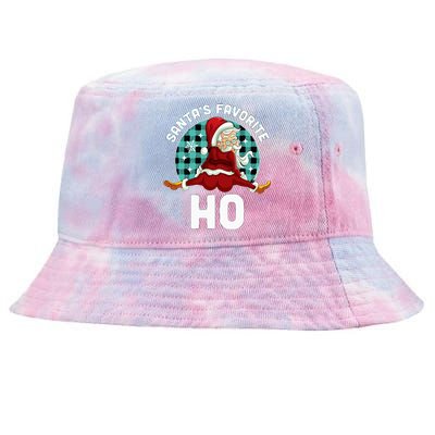 Santa's Favorite Ho  Xmas Naughty Santa Christmas Pajama Tie-Dyed Bucket Hat