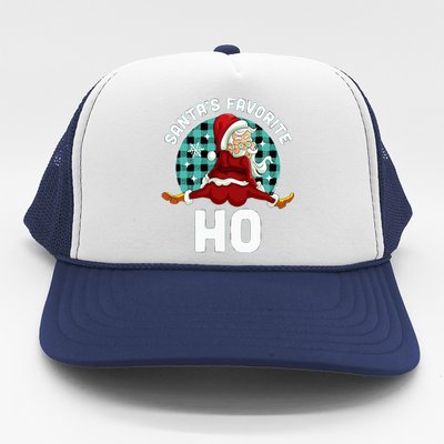 Santa's Favorite Ho  Xmas Naughty Santa Christmas Pajama Trucker Hat