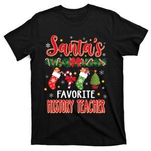 SantaS Favorite History Teacher Santa Hat Xmas T-Shirt