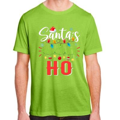 SantaS Favorite Ho Xmas Light Santa Hat Christmas Gift Adult ChromaSoft Performance T-Shirt