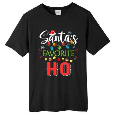 SantaS Favorite Ho Xmas Light Santa Hat Christmas Gift Tall Fusion ChromaSoft Performance T-Shirt