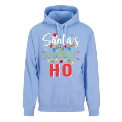 SantaS Favorite Ho Xmas Light Santa Hat Christmas Gift Unisex Surf Hoodie