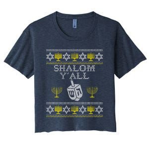 Shalom, Funny Hanukkah, Chanukah Gifts Sweatshirt Women's Crop Top Tee