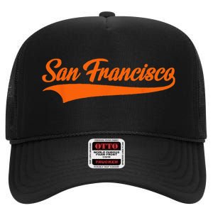 San Francisco Hometown Pride Throwback Design Classic High Crown Mesh Back Trucker Hat