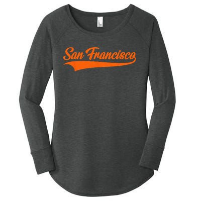 San Francisco Hometown Pride Throwback Design Classic Women's Perfect Tri Tunic Long Sleeve Shirt