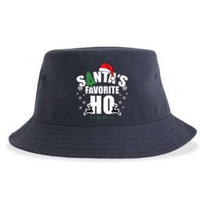 SantaS Favorite Ho Christmas Funny Saying Sustainable Bucket Hat