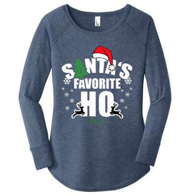 SantaS Favorite Ho Christmas Funny Saying Women's Perfect Tri Tunic Long Sleeve Shirt