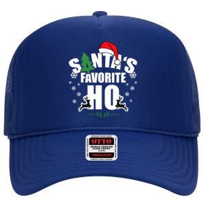 SantaS Favorite Ho Christmas Funny Saying High Crown Mesh Back Trucker Hat