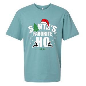 SantaS Favorite Ho Christmas Funny Saying Sueded Cloud Jersey T-Shirt