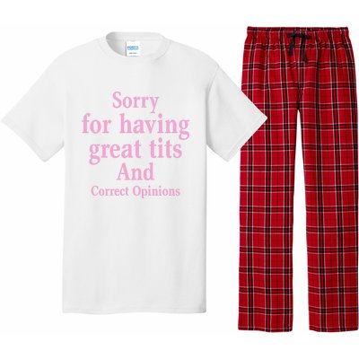 Sorry For Having Great Tits And Correct Opinions Cute Funny Pajama Set