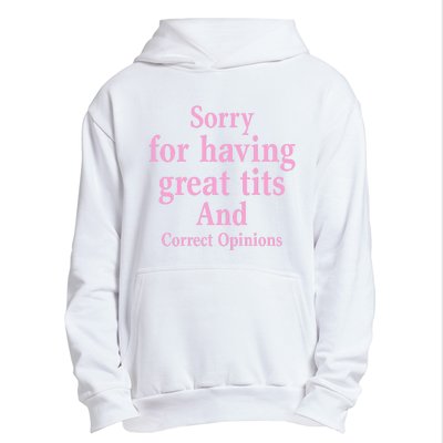 Sorry For Having Great Tits And Correct Opinions Cute Funny Urban Pullover Hoodie