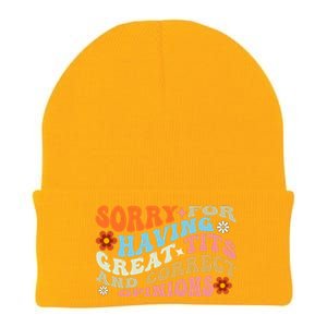 Sorry For Having Great Tits And Correct Opinions Cute Funny Knit Cap Winter Beanie