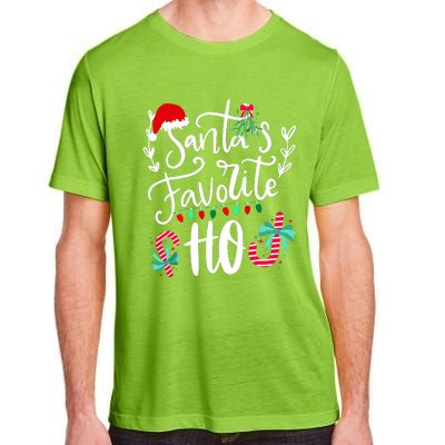 Santas Favorite Ho Funny Christmas Santa Hat Xmas Pajamas Adult ChromaSoft Performance T-Shirt