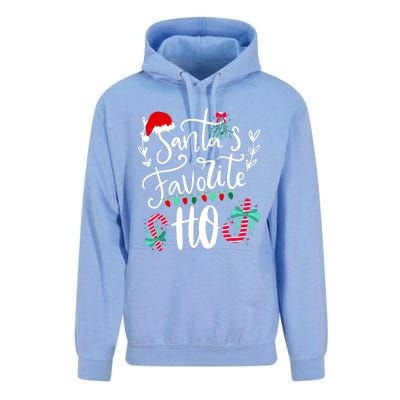 Santas Favorite Ho Funny Christmas Santa Hat Xmas Pajamas Unisex Surf Hoodie