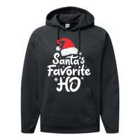 Santa's Favorite Ho Funny Christmas Women Xmas Santa Hat TShirt Performance Fleece Hoodie