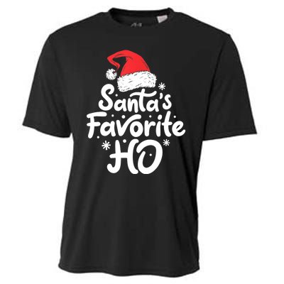 Santa's Favorite Ho Funny Christmas Women Xmas Santa Hat TShirt Cooling Performance Crew T-Shirt