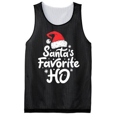 Santa's Favorite Ho Funny Christmas Women Xmas Santa Hat TShirt Mesh Reversible Basketball Jersey Tank