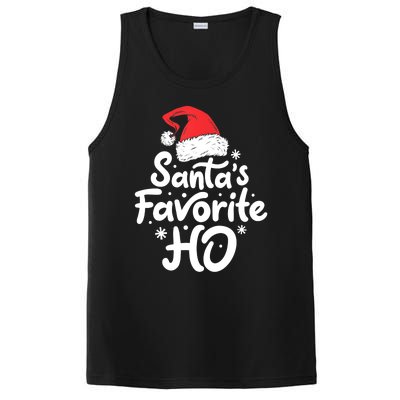 Santa's Favorite Ho Funny Christmas Women Xmas Santa Hat TShirt PosiCharge Competitor Tank