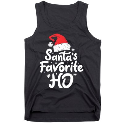 Santa's Favorite Ho Funny Christmas Women Xmas Santa Hat TShirt Tank Top