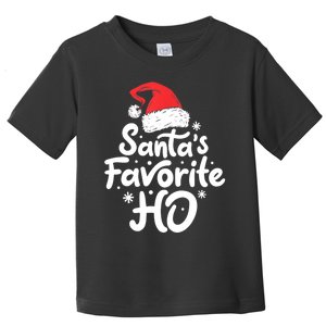 Santa's Favorite Ho Funny Christmas Women Xmas Santa Hat TShirt Toddler T-Shirt