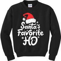 Santa's Favorite Ho Funny Christmas Women Xmas Santa Hat TShirt Kids Sweatshirt