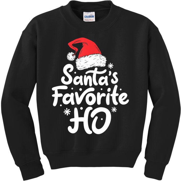 Santa's Favorite Ho Funny Christmas Women Xmas Santa Hat TShirt Kids Sweatshirt