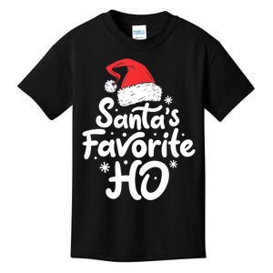 Santa's Favorite Ho Funny Christmas Women Xmas Santa Hat TShirt Kids T-Shirt