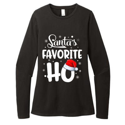 SantaS Favorite Ho Funny Merry Christmas Xmas Family Matching Pjs Womens CVC Long Sleeve Shirt