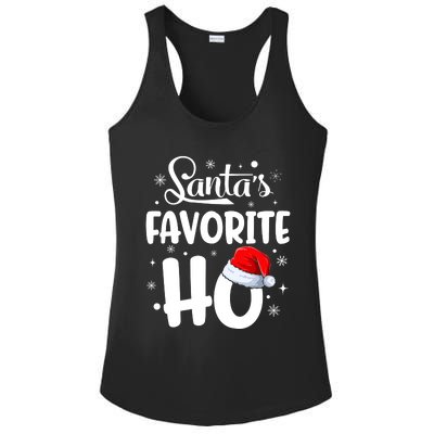 SantaS Favorite Ho Funny Merry Christmas Xmas Family Matching Pjs Ladies PosiCharge Competitor Racerback Tank