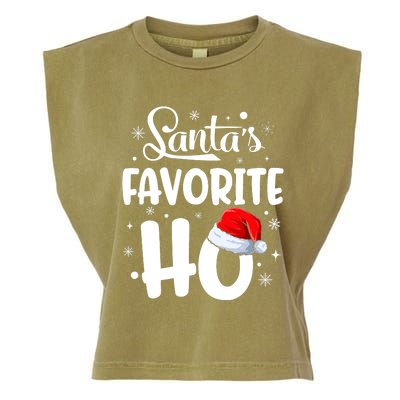 SantaS Favorite Ho Funny Merry Christmas Xmas Family Matching Pjs Garment-Dyed Women's Muscle Tee