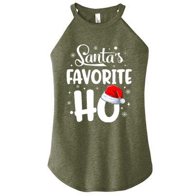 SantaS Favorite Ho Funny Merry Christmas Xmas Family Matching Pjs Women's Perfect Tri Rocker Tank