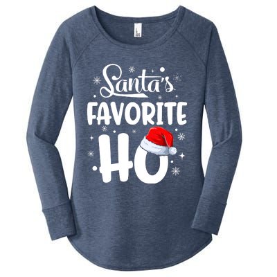 SantaS Favorite Ho Funny Merry Christmas Xmas Family Matching Pjs Women's Perfect Tri Tunic Long Sleeve Shirt