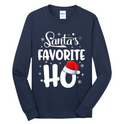 SantaS Favorite Ho Funny Merry Christmas Xmas Family Matching Pjs Tall Long Sleeve T-Shirt