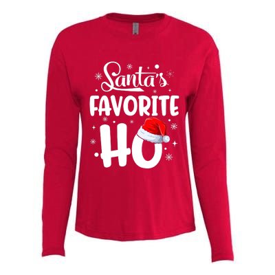 SantaS Favorite Ho Funny Merry Christmas Xmas Family Matching Pjs Womens Cotton Relaxed Long Sleeve T-Shirt