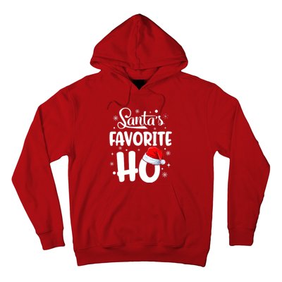 SantaS Favorite Ho Funny Merry Christmas Xmas Family Matching Pjs Hoodie