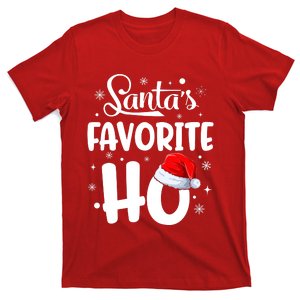 SantaS Favorite Ho Funny Merry Christmas Xmas Family Matching Pjs T-Shirt