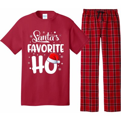 SantaS Favorite Ho Funny Merry Christmas Xmas Family Matching Pjs Pajama Set