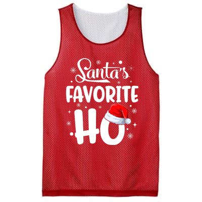 SantaS Favorite Ho Funny Merry Christmas Xmas Family Matching Pjs Mesh Reversible Basketball Jersey Tank