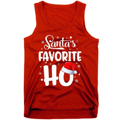 SantaS Favorite Ho Funny Merry Christmas Xmas Family Matching Pjs Tank Top