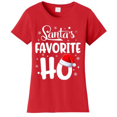 SantaS Favorite Ho Funny Merry Christmas Xmas Family Matching Pjs Women's T-Shirt