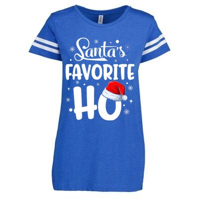 SantaS Favorite Ho Funny Merry Christmas Xmas Family Matching Pjs Enza Ladies Jersey Football T-Shirt