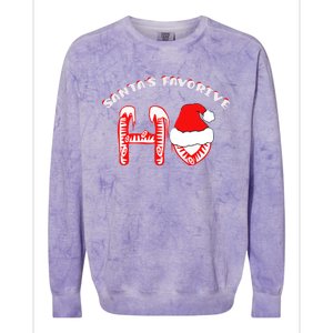 Santa's Favorite Ho Xmas Funny Gift Are Hilarious Funny Gift Colorblast Crewneck Sweatshirt