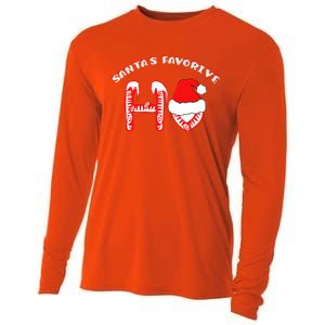 Santa's Favorite Ho Xmas Funny Gift Are Hilarious Funny Gift Cooling Performance Long Sleeve Crew