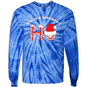 Santa's Favorite Ho Xmas Funny Gift Are Hilarious Funny Gift Tie-Dye Long Sleeve Shirt