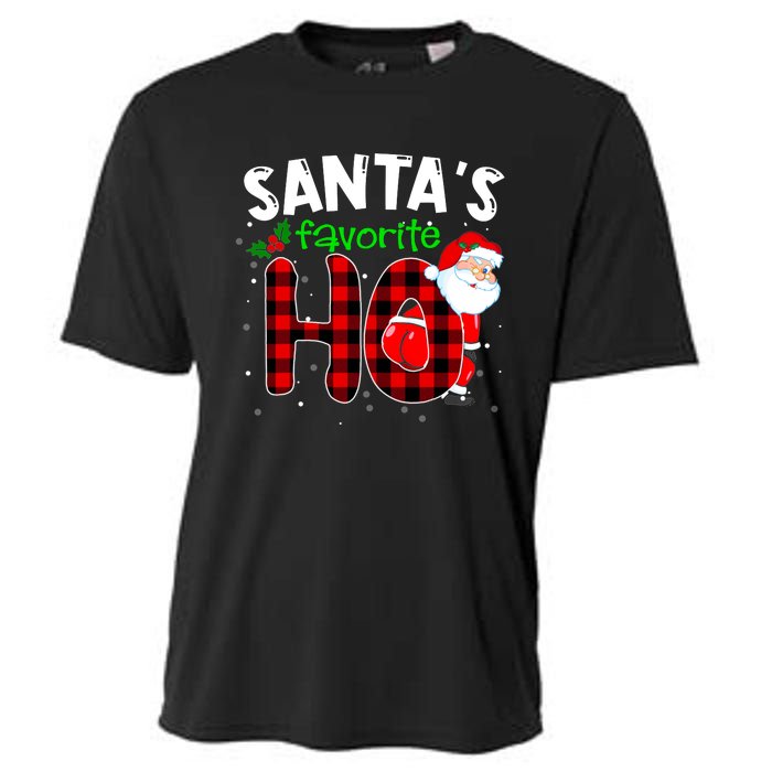 SantaS Favorite Ho Funny Merry Christmas Xmas Pjs Matching Cooling Performance Crew T-Shirt