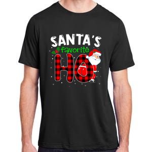 SantaS Favorite Ho Funny Merry Christmas Xmas Pjs Matching Adult ChromaSoft Performance T-Shirt