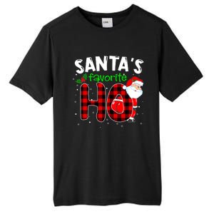 SantaS Favorite Ho Funny Merry Christmas Xmas Pjs Matching Tall Fusion ChromaSoft Performance T-Shirt