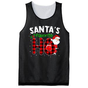 SantaS Favorite Ho Funny Merry Christmas Xmas Pjs Matching Mesh Reversible Basketball Jersey Tank